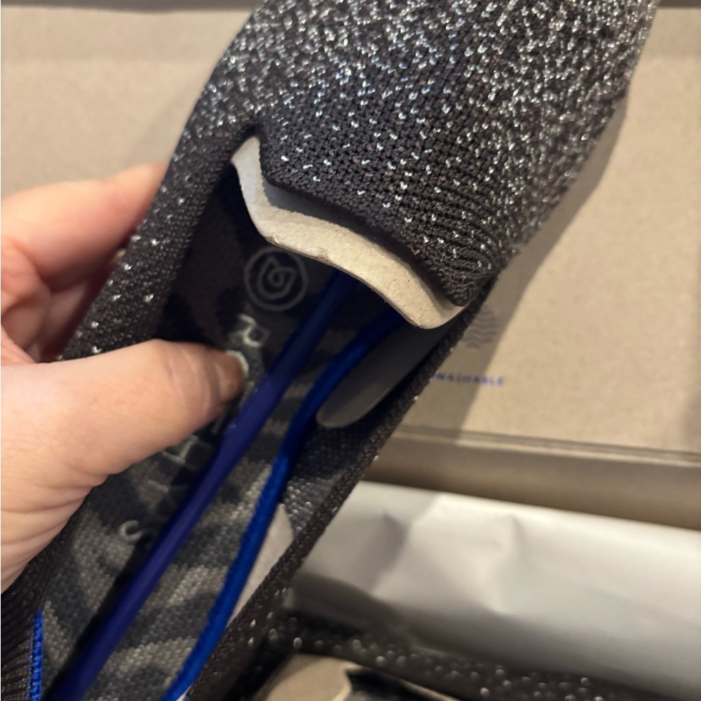Rothy's Metallic Herringbone Flats 7.5 - Picture 6 of 8